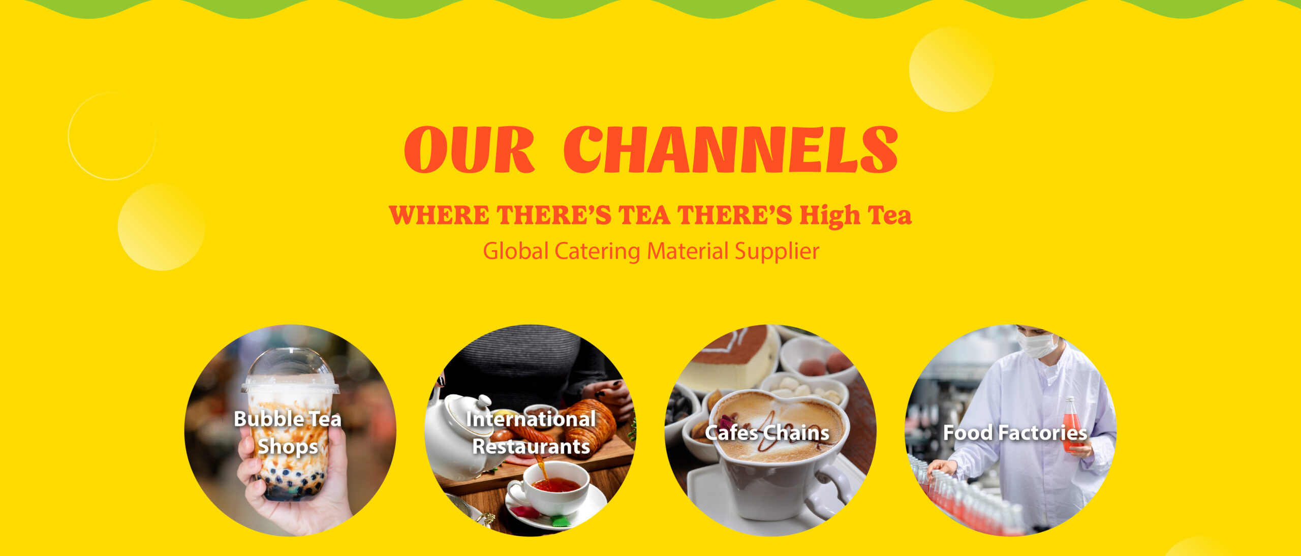 OUR CHANNELS WHERE THERE’S TEA THERE’S High Tea Global Catering Material Supplier